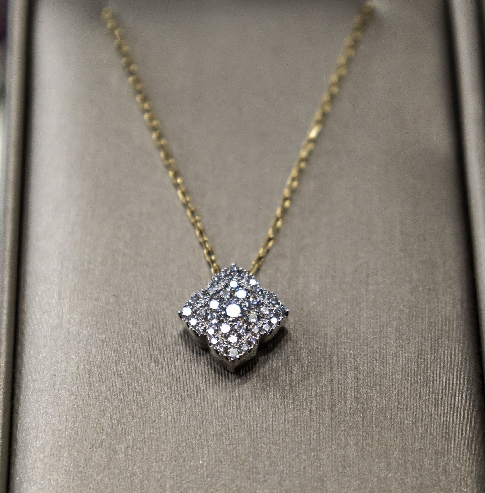 Gold diamond pendant